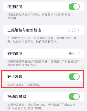 闽侯苹果授权维修站分享iPhone轻点无法唤醒怎么办 